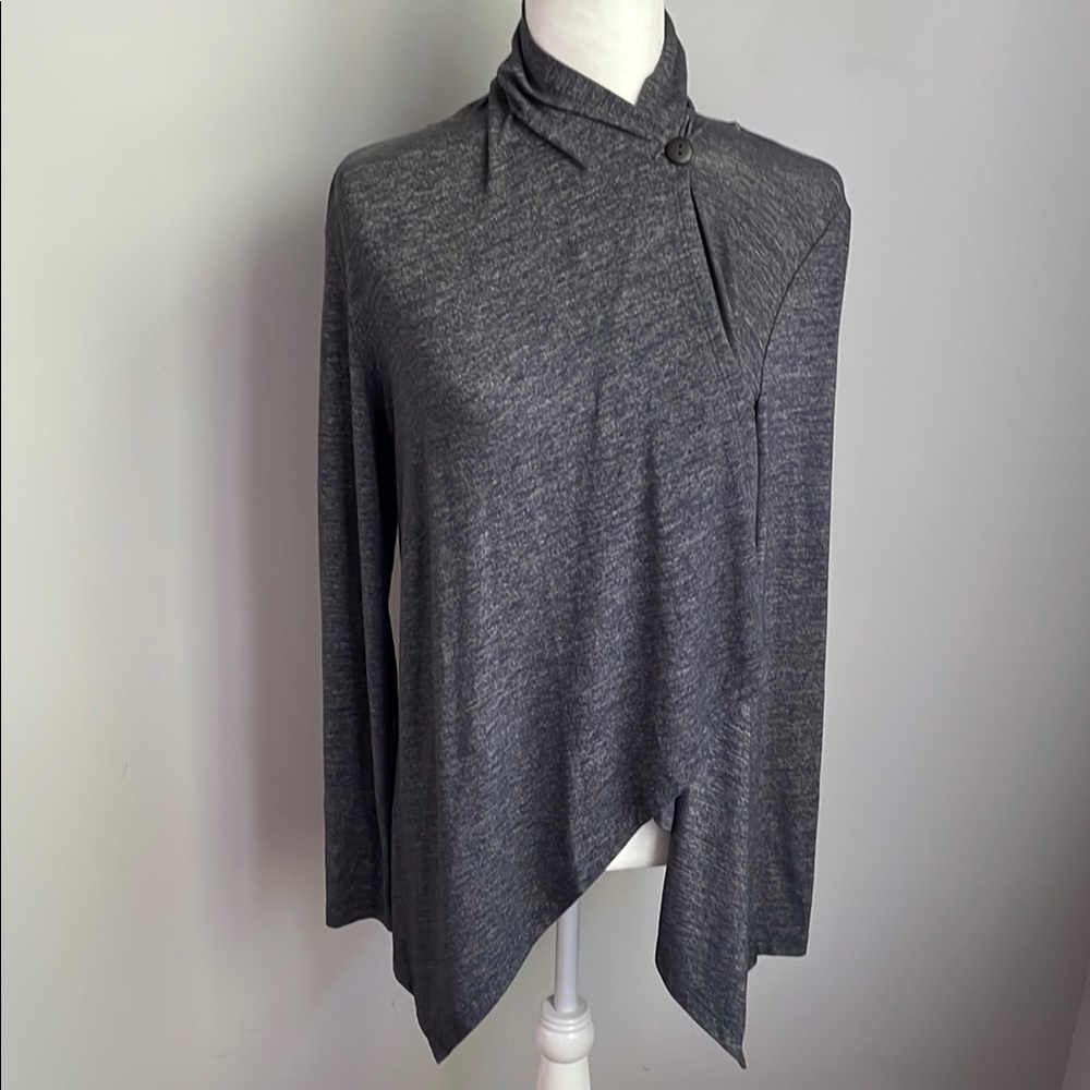Beyond Yoga Gray Cloud Drape Cardigan Size Large - Picture 4 of 10